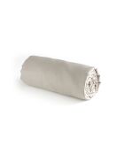 Drap-housse satin de coton uni beige