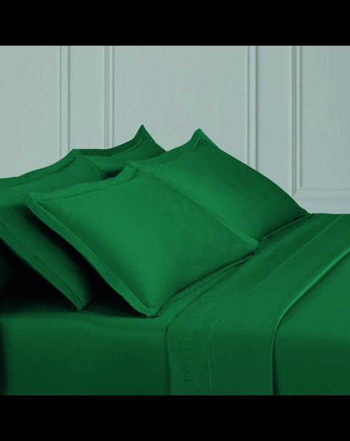 1 federa in raso di cotone tinta unita verde baratta 02 - 2x (50x70 cm)