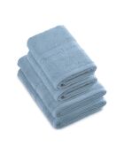 Set de 2 serviettes et 2 draps de bain bleu ciel - 50x100 cm + 70x140 cm