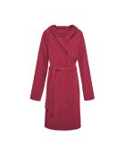 Peignoir avec capuche en coton ultra absorbant - bordeaux