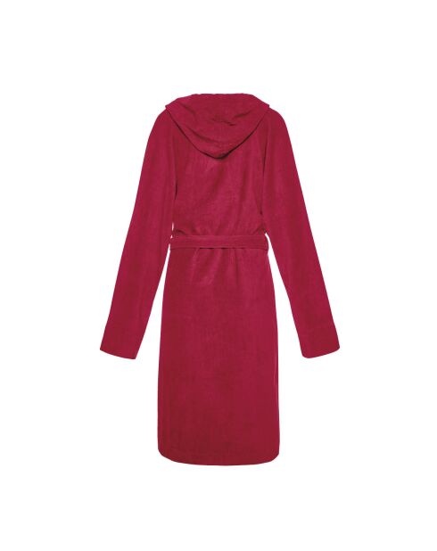 Peignoir avec capuche en coton ultra absorbant - bordeaux