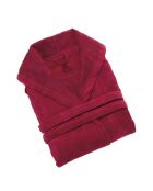 Peignoir avec capuche en coton ultra absorbant - bordeaux