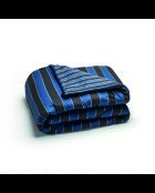 Trapunta con nappine in cotone satinato Eclipse blu scuro - 140x200 cm