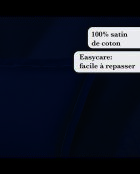 1 Baratta Blue 11 Kissenbezug aus Baumwollsatin, einfarbig, 2 Stück (63 x 63 cm)