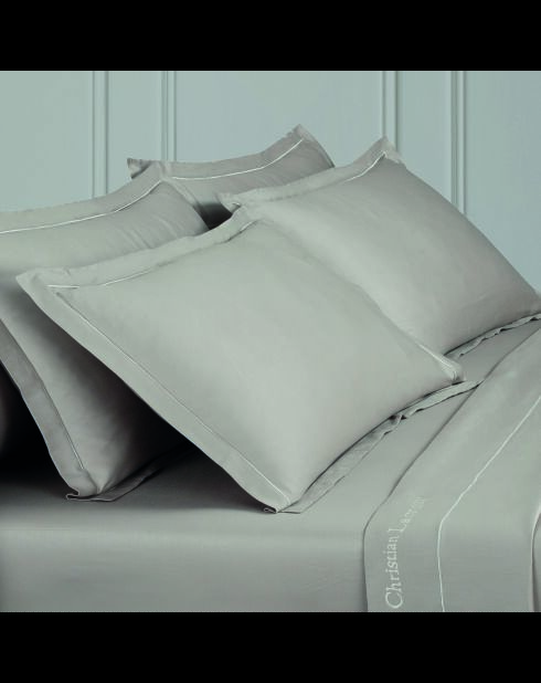 Einfarbiger Kissenbezug aus Baumwollsatin 1 Baratta Taupe 01 - 2x (63x63 cm)