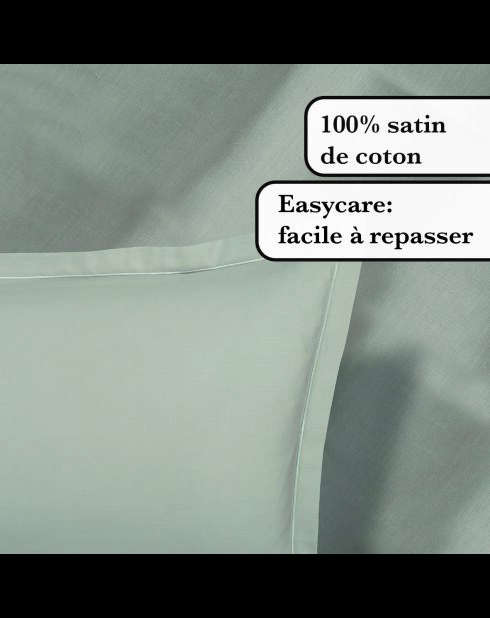 Einfarbiger Kissenbezug aus Baumwollsatin 1 Baratta Taupe 01 - 2x (63x63 cm)