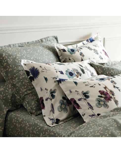 Funda de almohada satinada de algodón amarillo semis - 50x70 cm