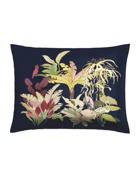 2 Kissenbezüge Miami aus Baumwollsatin, dunkelblau, 50 x 70 cm