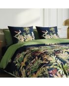 2 Kissenbezüge Miami aus Baumwollsatin, dunkelblau, 50 x 70 cm