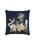 2 Kissenbezüge Miami aus Baumwollsatin, 63 x 63 cm, dunkelblau