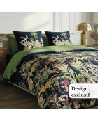 2 Kissenbezüge Miami aus Baumwollsatin, 63 x 63 cm, dunkelblau