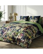 2 Kissenbezüge Miami aus Baumwollsatin, 63 x 63 cm, dunkelblau