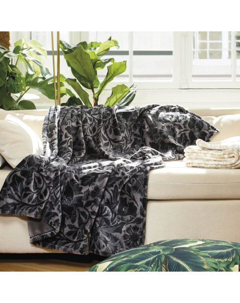 Tartán arabesco antracita - 130x160 cm