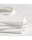 Set de 4 serviettes Arabesque blanc - 50x50 cm