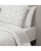 Drap-housse satin de coton uni taupe