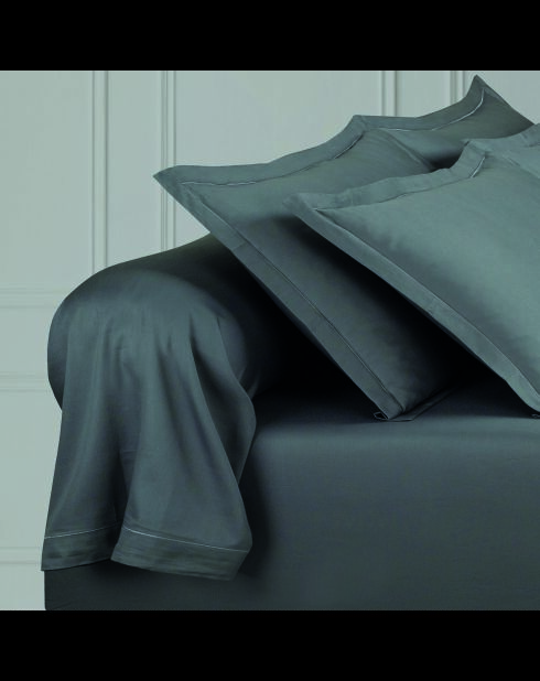 1 Baratta Gray 02 Nackenetui aus Baumwollsatin, einfarbig, 20-43x210 cm