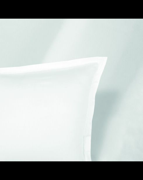 Set lakens van effen katoensatijn 1 baratta wit 01 - 230x290 cm + 180x200x30 cm + 2x (50x80 cm)