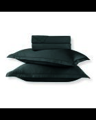 Ensemble de draps satin de coton uni 1 baratta gris 03 + 2x(90x200x30 cm) + 2x(50x70 cm)