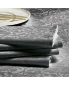 Set de 4 serviettes Arabesque gris foncé - 50x50 cm