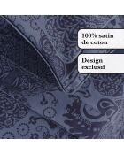 Ensemble de draps satin de coton Arles Bleu - 150 x 200 x 30 cm