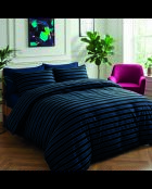 Custodia Eclipse blu scuro in raso di cotone - 43x210 cm