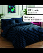 Custodia Eclipse blu scuro in raso di cotone - 43x210 cm