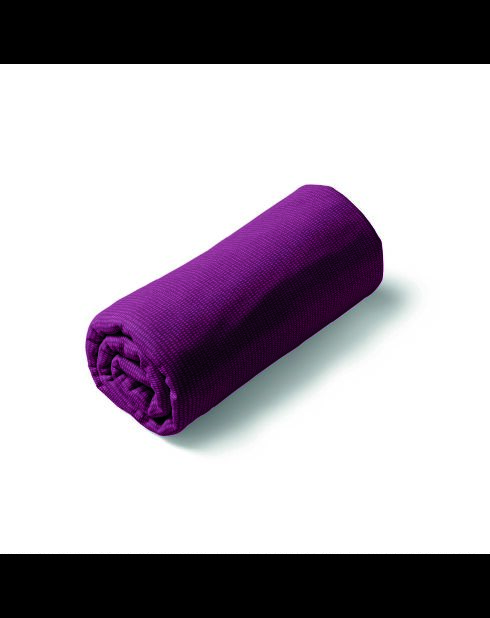 Drap-housse satin de coton Pollen prune