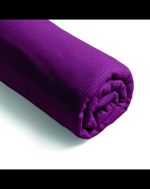 Drap-housse satin de coton Pollen prune