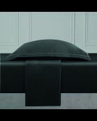 Ensemble de draps satin de coton uni 1 baratta gris 03 + 2x(90x200x30 cm) + 2x(63x63 cm)