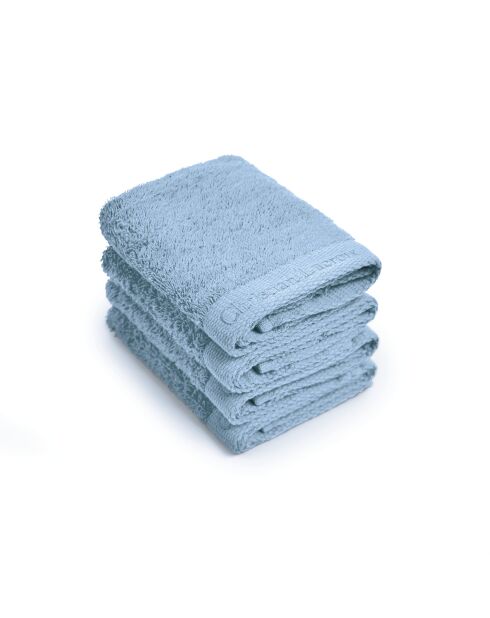 4 serviettes d'invitées bleu ciel - 30x30 cm