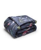 Trapunta con nappine Rondini blu - 140x200 cm