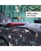 Trapunta con nappine Rondini blu - 140x200 cm