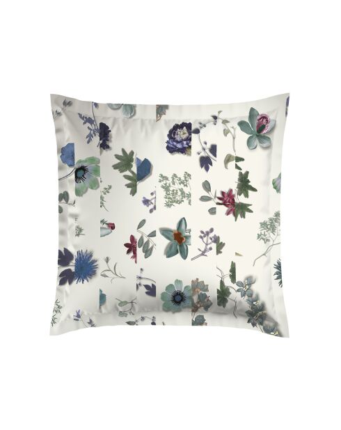 2 halbgelbe Kissenbezüge aus Baumwollsatin, 63 x 63 cm