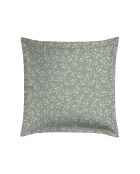 2 halbgelbe Kissenbezüge aus Baumwollsatin, 63 x 63 cm