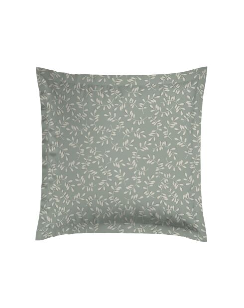 2 halbgelbe Kissenbezüge aus Baumwollsatin, 63 x 63 cm