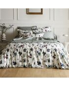 2 halbgelbe Kissenbezüge aus Baumwollsatin, 63 x 63 cm