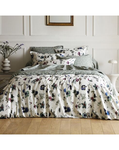 2 halbgelbe Kissenbezüge aus Baumwollsatin, 63 x 63 cm