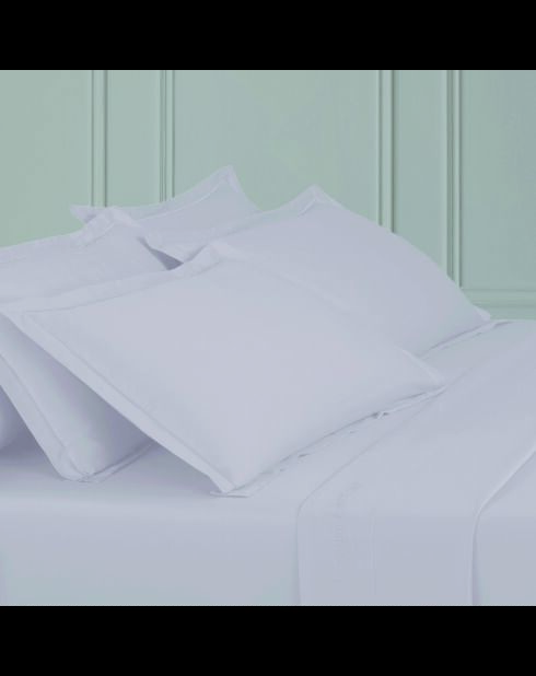 1 Baratta Grau 01 - 2x schlichter Kissenbezug aus Baumwollsatin (63x63 cm)