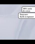 1 Baratta Grau 01 - 2x schlichter Kissenbezug aus Baumwollsatin (63x63 cm)