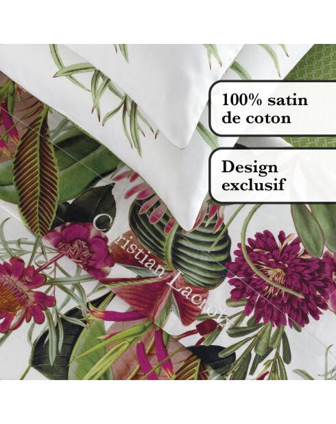 Set tuinlakens van katoensatijn, groen, 240 x 300 cm