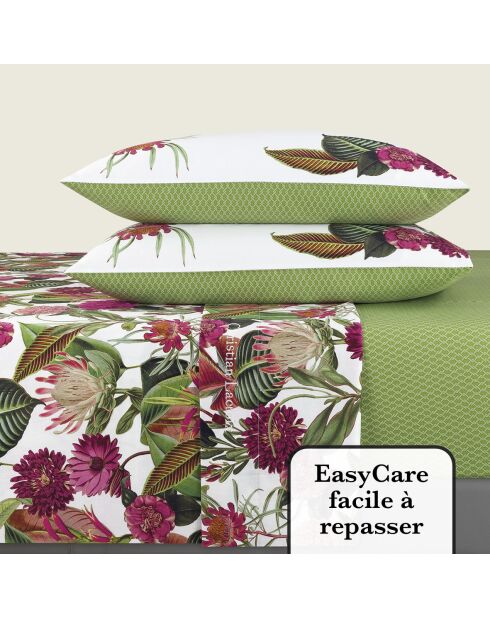 Set tuinlakens van katoensatijn, groen, 240 x 300 cm