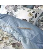 Garten-Kissenbezug aus Baumwollsatin, 63 x 63 cm, hellblau