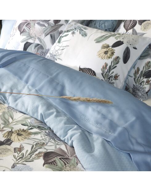 Garten-Kissenbezug aus Baumwollsatin, 63 x 63 cm, hellblau