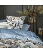 Garten-Kissenbezug aus Baumwollsatin, 63 x 63 cm, hellblau