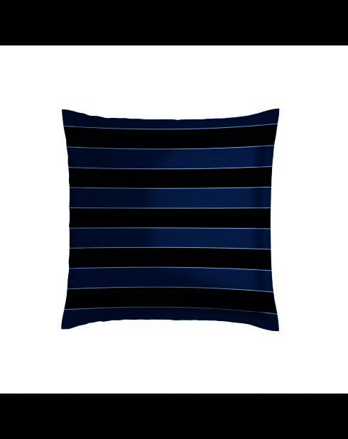 Dunkelblauer Kissenbezug aus Baumwollsatin Eclipse — 2 x (63 x 63 cm)