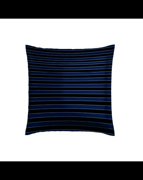 Dunkelblauer Kissenbezug aus Baumwollsatin Eclipse — 2 x (63 x 63 cm)