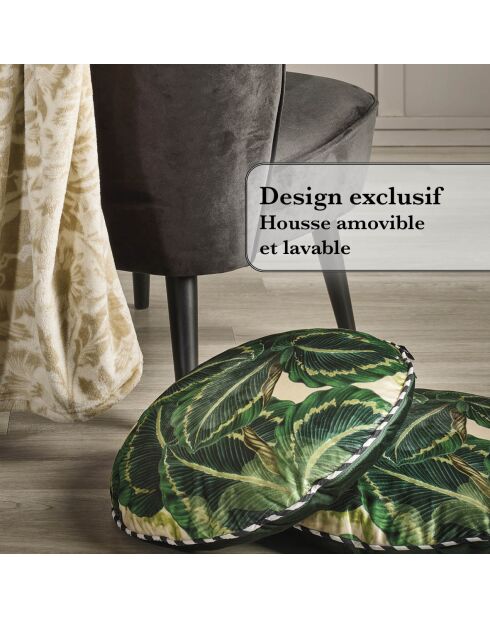 Cuscino decorativo verde giungla - Ø 45 cm
