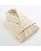 Peignoir avec col châle Vanille