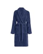 Peignoir avec col châle bleu foncé