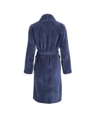 Peignoir avec col châle bleu foncé